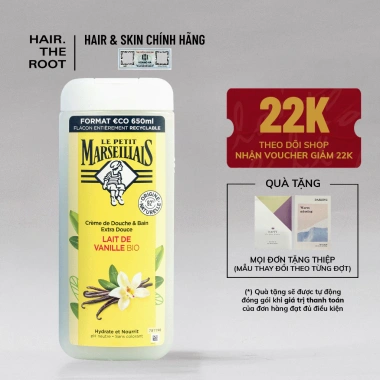 Sữa tắm Pháp Le Petit Marseillais 92% thiên nhiên, dưỡng da, 5 mùi hương 650ml - Giá chỉ 260k