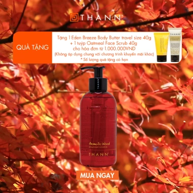 Sữa tắm THANN Gỗ Cam Aromatic Wood 320ml - Dưỡng ẩm, thư giãn, giảm giá 580k
