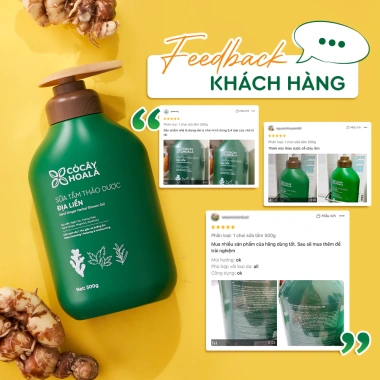 Sữa Tắm Thảo Dược Địa Liền Cỏ Cây Hoa Lá 500g - Dưỡng ẩm, Thơm tự nhiên, Giá 279.000 VND