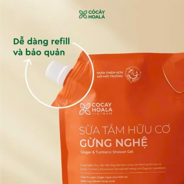 Sữa tắm thảo dược hữu cơ Gừng Nghệ 1.000g – Làm sạch sâu, ngừa mụn, giá chỉ 400k 5 Sữa tắm thảo dược hữu cơ Gừng Nghệ 1.000g – Làm sạch sâu, ngừa mụn, giá chỉ 400k 5