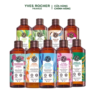 Sữa tắm thiên nhiên không Sulfate Yves Rocher 400ml: Nuôi dưỡng da mịn màng, đa dạng mùi hương, giá 90.000 VND