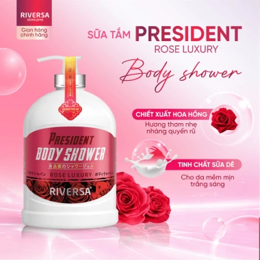 Sữa tắm trắng da hương nước hoa RIVERSA PRESIDENT 1.200ml - Giá chỉ 210.000đ