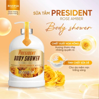Sữa tắm trắng da hương nước hoa RIVERSA PRESIDENT 1.200ml - Giá chỉ 210.000đ