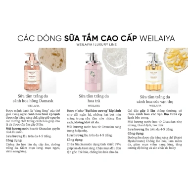 Sữa tắm trắng da, tẩy da chết hương nước hoa Weilaiya - Giá 399.000₫ Wings Shop 2