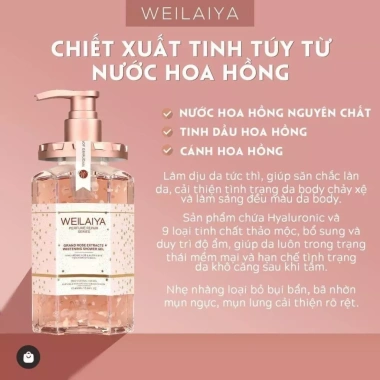 Sữa tắm trắng da, tẩy da chết hương nước hoa Weilaiya - Giá 399.000₫ Wings Shop 10