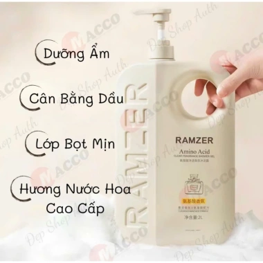 Sữa Tắm Trắng Da Toàn Thân RAMZER 1L - Dưỡng Ẩm Sâu, Hương Nước Hoa Cao Cấp, Giá 55k 4