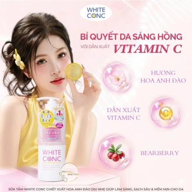 Sữa tắm trắng da toàn thân White Conc Nhật Bản 360ml-600ml - Dưỡng ẩm, làm sáng da, giảm giá 206.000₫ 9