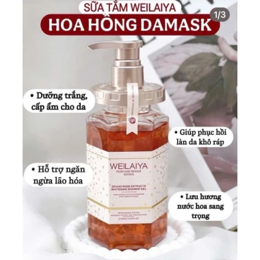 Sữa tắm Weilaiya 450ml - Làm sạch sâu, cấp ẩm, dưỡng sáng da body, giá ưu đãi 399.000₫
