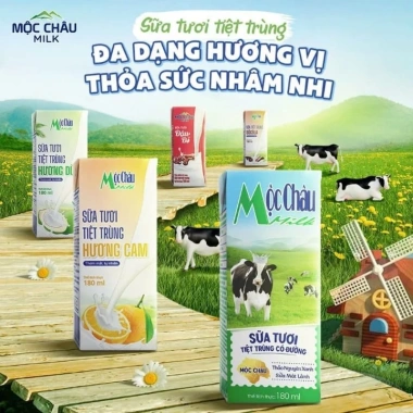 Sữa tươi Mộc Châu Sơn La 48 hộp 110ml - Ngon, dinh dưỡng, giá chỉ 231.882 VND