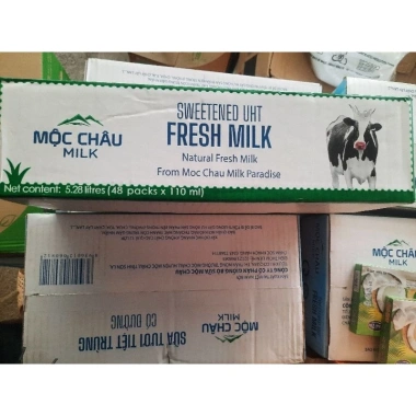 Sữa tươi Mộc Châu Sơn La 48 hộp 110ml - Ngon, dinh dưỡng, giá chỉ 231.882 VND