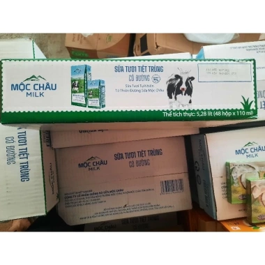 Sữa tươi Mộc Châu Sơn La 48 hộp 110ml - Ngon, dinh dưỡng, giá chỉ 231.882 VND