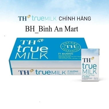 Sữa tươi tiệt trùng TH True MILK 48 hộp 0% đường - Có đường, Bách Hóa Bình An Mart, giảm giá 391.950₫