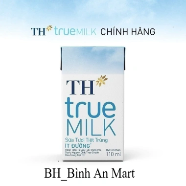 Sữa tươi tiệt trùng TH True MILK 48 hộp 0% đường - Có đường, Bách Hóa Bình An Mart, giảm giá 391.950₫
