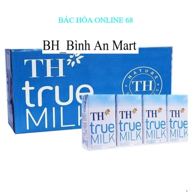 Sữa tươi tiệt trùng TH True MILK 48 hộp 0% đường - Có đường, Bách Hóa Bình An Mart, giảm giá 391.950₫