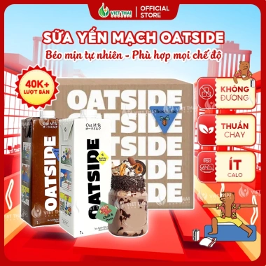 Sữa Yến Mạch Oatside Thuần Chay Không Đường Vị Truyền Thống & Choco Thơm Béo Thùng Nguyên 115k