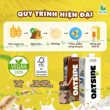 Sữa Yến Mạch Oatside Thuần Chay Không Đường Vị Truyền Thống & Choco Thơm Béo Thùng Nguyên 115k