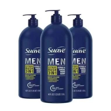 Suave Men 3-in-1 Mỹ - Gội Xả Tắm 1 chai tiện lợi, giảm giá đặc biệt 408.000₫