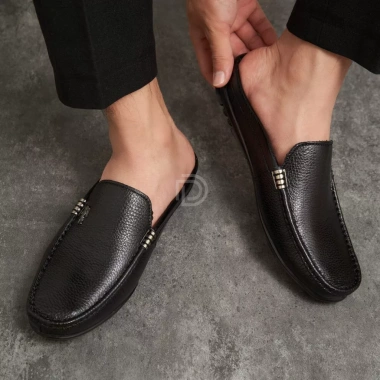 Sục Nam Lười Da Bò Cao Cấp, Đế Cao Su Đúc êm ái, Khâu chắc, Thoáng khí - Bảo hành 1 năm, Giá 291.500₫