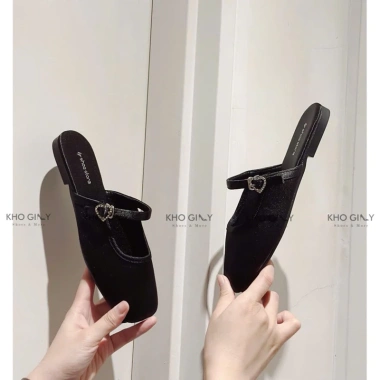 Sục nữ bệt mũi vuông dây ngang đá trái tim - Giá ưu đãi 119.000đ, thiết kế sang trọng