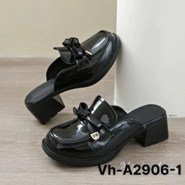 Sục nữ búp bê đính nơ da cao 5cm gót vuông sang chảnh - Tiệm Giày Quý Cô 259k 3