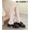 Sục nữ búp bê đính nơ da cao 5cm gót vuông sang chảnh - Tiệm Giày Quý Cô 259k 5