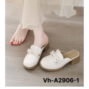 Sục nữ búp bê đính nơ da cao 5cm gót vuông sang chảnh - Tiệm Giày Quý Cô 259k 8