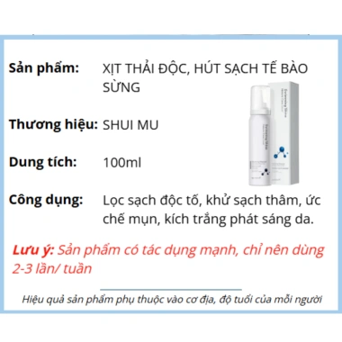 Sủi Thải Độc SHUI MU - Hút Sạch Tế Bào Sừng, Bụi Bẩn, Bọt Tẩy Tế Bào Chết, Dưỡng Da Trắng Sáng, Giá 239.000₫ 6 Sủi Thải Độc SHUI MU - Hút Sạch Tế Bào Sừng, Bụi Bẩn, Bọt Tẩy Tế Bào Chết, Dưỡng Da Trắng Sáng, Giá 239.000₫ 6