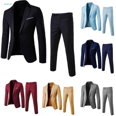 Suit Blazer Nam Dáng Ôm Trơn, Cổ Một Nút Phong Cách Hàng Ngày, Giá 668.833₫