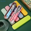 Sun 2 Cái Bộ Muỗng Di Động Thép Không Gỉ, Hộp Ăn Uống Trẻ Em, Đồ Du Lịch VN 4