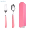 Sun 2 Cái Bộ Muỗng Di Động Thép Không Gỉ, Hộp Ăn Uống Trẻ Em, Đồ Du Lịch VN 10