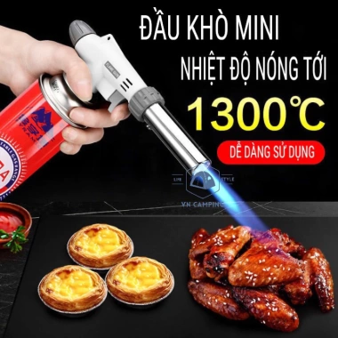 Súng Khò Gas Điện Tử Cầm Tay Mini Trắng - Tiết kiệm năng lượng, giá ưu đãi 25.900 VND