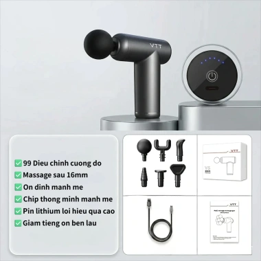 Súng Massage Cầm Tay 99 Tốc Độ 8 Đầu 12kg 19.800 Vòng Phá Cơ Lưng Cổ Chân - Giá Ưu Đãi 293.620 10