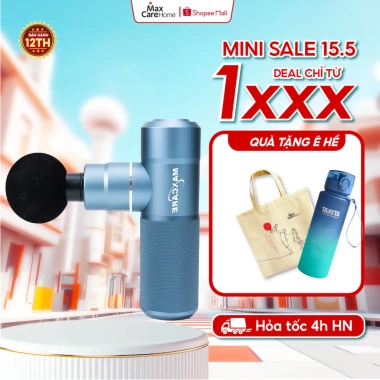 Súng Massage Cầm Tay Maxcare Max638Smart 4 Đầu 7mm, 4 Chế Độ Mát Xa - Giảm Đau Cổ Vai Bắp, Giá Ưu Đãi 1.450.000 VND