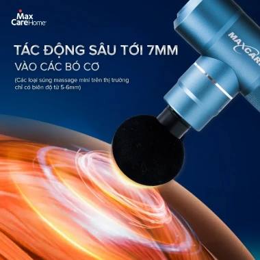 Súng Massage Cầm Tay Maxcare Max638Smart 4 Đầu 7mm, 4 Chế Độ Mát Xa - Giảm Đau Cổ Vai Bắp, Giá Ưu Đãi 1.450.000 VND