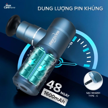 Súng Massage Cầm Tay Maxcare Max638Smart 4 Đầu 7mm, 4 Chế Độ Mát Xa - Giảm Đau Cổ Vai Bắp, Giá Ưu Đãi 1.450.000 VND
