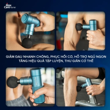 Súng Massage Cầm Tay Maxcare Max638Smart 4 Đầu 7mm, 4 Chế Độ Mát Xa - Giảm Đau Cổ Vai Bắp, Giá Ưu Đãi 1.450.000 VND