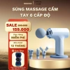 Súng massage cầm tay mini MISUMA 6 cấp độ, cảm biến lực nhấn, 4 đầu đa năng - Giảm đau cơ, chỉ 159.000₫