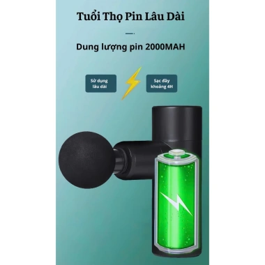 Súng Massage Cầm Tay Mini Rulax RL‑27 – Đấm Lưng, Trị Liệu Toàn Thân 4 Đầu, Bảo Hành Chính Hãng, 985.000₫