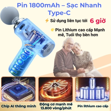 Súng massage cầm tay Zlife mini 16 đầu 99 cấp độ - Giá ưu đãi 189.000₫ 6
