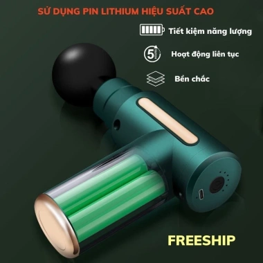 Súng Massage Mini Cầm Tay Máy Mát Xa 4 Đầu Thay Thế 32 Cấp Độ Giá 139.000
