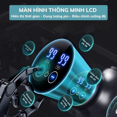 Súng Máy Massage Cầm Tay DELA SMS06 - 99 Cấp Độ, 8 Đầu Đa Năng, Giá 445.000 VND 6