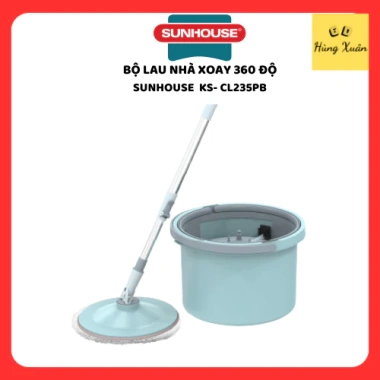 Sunhouse KS-CL235PB Bộ Chổi Lau Nhà Thông Minh Tách Nước Bẩn Xoay 360° 349.000đ