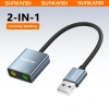 SUNKANDI Hub 3.5mm USB & Type-C Bộ chia tai nghe 7.1 Mono - Card âm thanh trung thực cho PC, Laptop - Giá 89.100₫ 2
