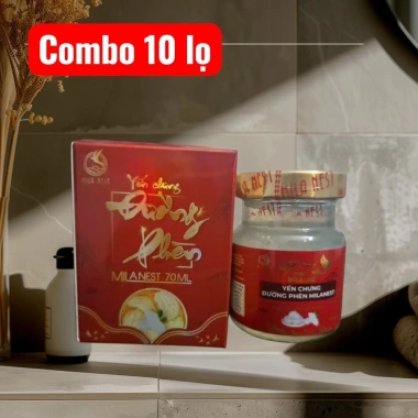 SUNNEST Combo 10 lọ yến sào 70ml - Hồi phục sức khỏe, giảm giá 179.999₫, có hộp 6