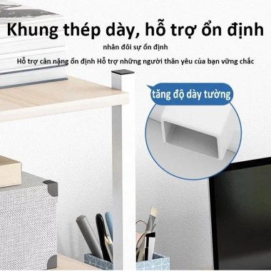 SUNNY Bàn làm việc & học nội thất, kèm giá sách, kích thước lớn, tháo lắp dễ dàng 6