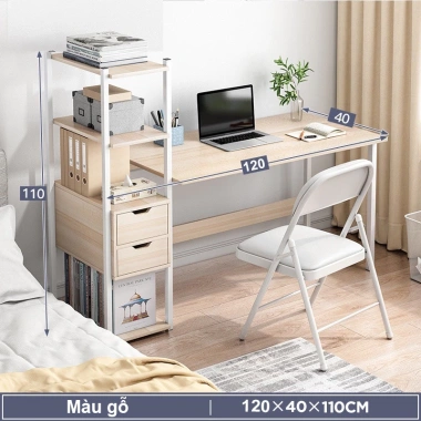 SUNNY Bàn làm việc & học nội thất, kèm giá sách, kích thước lớn, tháo lắp dễ dàng 10