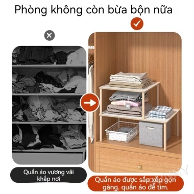 SUNNY Bàn mini tủ quần áo đa năng, hỗ trợ đồ gấp, lưu trữ gọn gàng – chỉ 79.000₫