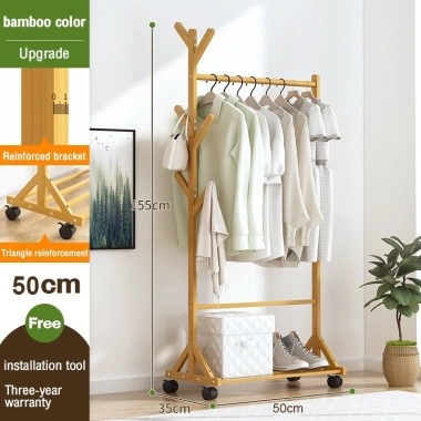 SUNNY BIERE Giá phơi quần áo đa năng tre tự nhiên - Móc treo áo khoác bền chắc 126k 10