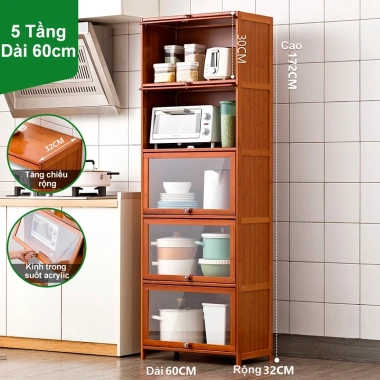 SUNNY BIERE Kệ Đựng Đồ Nhà Bếp Nhiều Tầng - Lưu Trữ Gia Vị, Bát Đĩa, Nồi Cơm Tiết Kiệm Không Gian 10