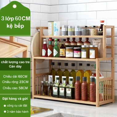 SUNNY BIERE Kệ gia vị gỗ cao su tự nhiên – Bền bỉ, chống ăn mòn, nhập khẩu, giá 92.221₫ 10